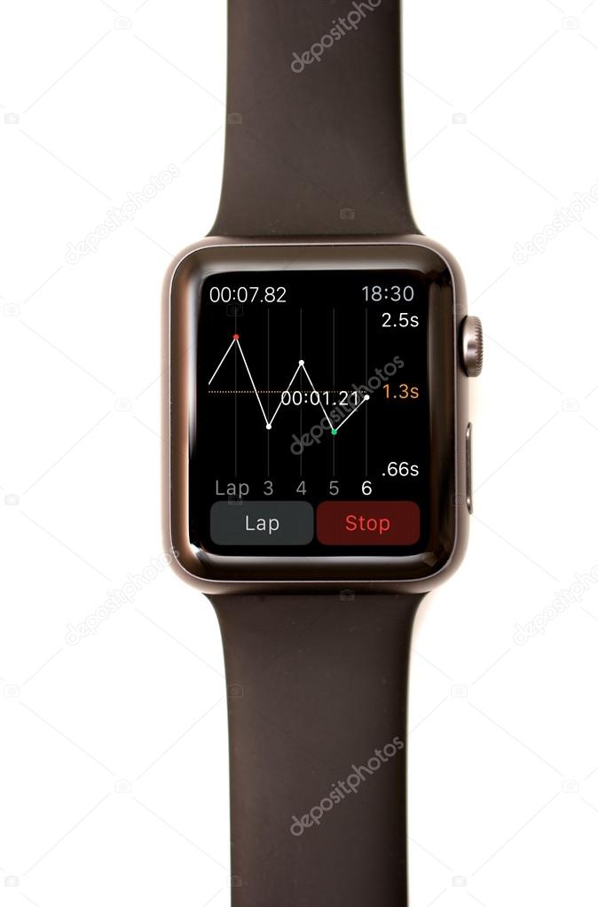 Apple Watch Stop Watch app Stock Editorial Photo © dnaveh 78770842