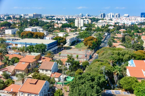 Pohled z ptačí perspektivy na předměstí Tel Avivu — Stock fotografie