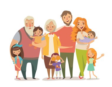 Download Big Family Portrait Free Vector Eps Cdr Ai Svg Vector Illustration Graphic Art
