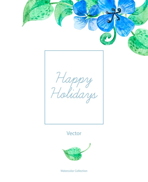 Blå blommor design — Stock vektor