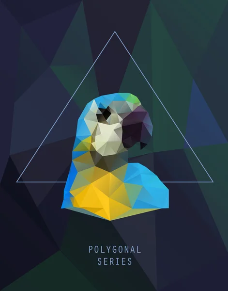 Abstrakter polygonaler Vogel. — Stockvektor