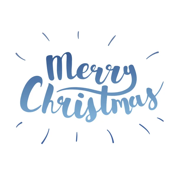 Pinsel Schriftzug, der frohe Weihnachten sagt. — Stockvektor