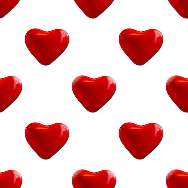 Червоні Серця Білому Ізольованому Тлі Безсумнівний Приклад Валентинового Дня Зображення — стокове фото