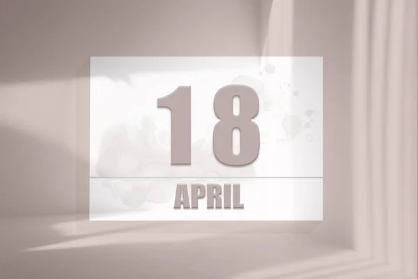 Апреля День Месяца Календарное Дата Белый Лист Бумаги Цифрами Минималистичном — стоковое фото