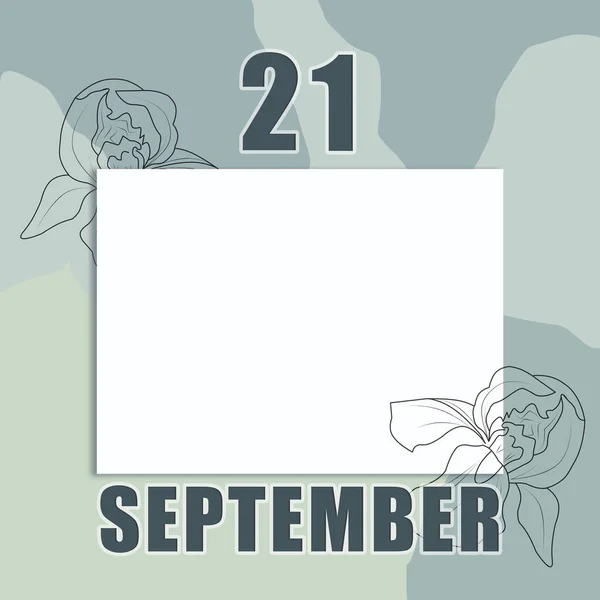 September Day Month Calendar Date Clean White Sheet Abstract Gray — Stok fotoğraf