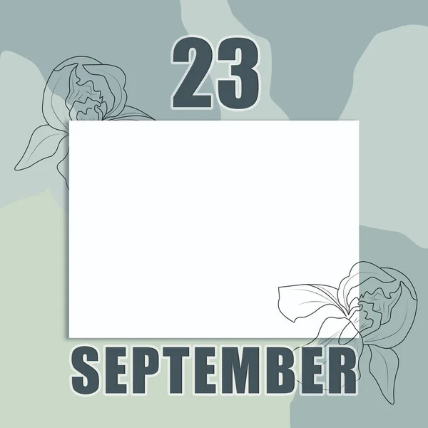 September Day Month Calendar Date Clean White Sheet Abstract Gray — Stok fotoğraf