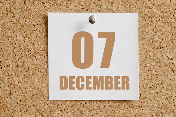 Dicembre Giorno Del Mese Data Del Calendario Foglio Calendario Bianco — Foto Stock