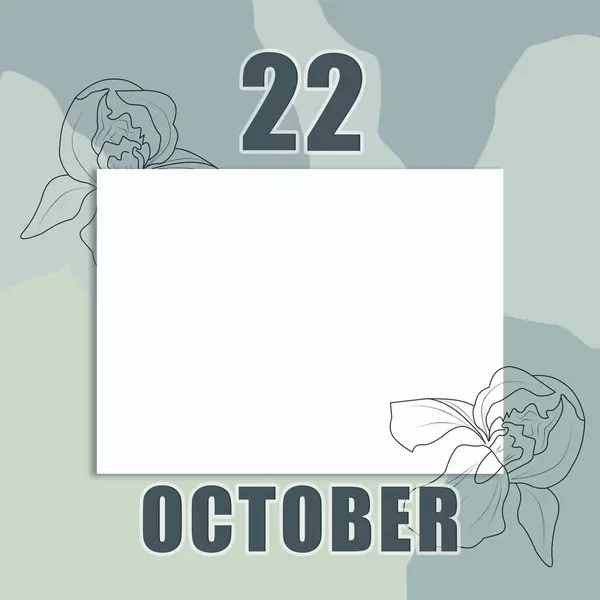 Octubre Día Del Mes Fecha Del Calendario Una Hoja Blanca — Foto de Stock