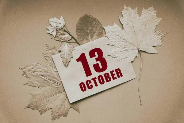 Oktober Tag Des Monats Kalenderdatum Umschlag Mit Datum Und Monat — Stockfoto