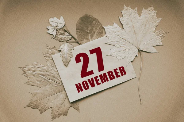 November Tag Des Monats Kalenderdatum Umschlag Mit Datum Und Monat — Stockfoto