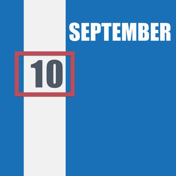 September Tag Des Monats Kalenderdatum Blauer Hintergrund Mit Weißem Streifen — Stockfoto
