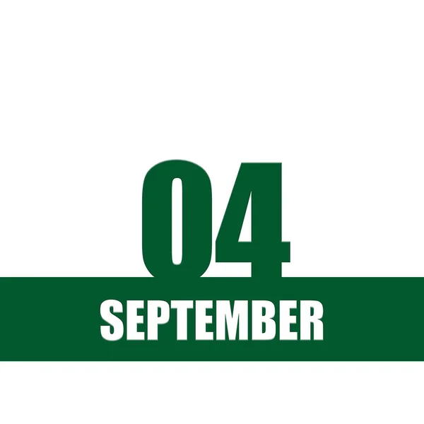 Septiembre Día Del Mes Fecha Del Calendario Números Verdes Franja — Foto de Stock