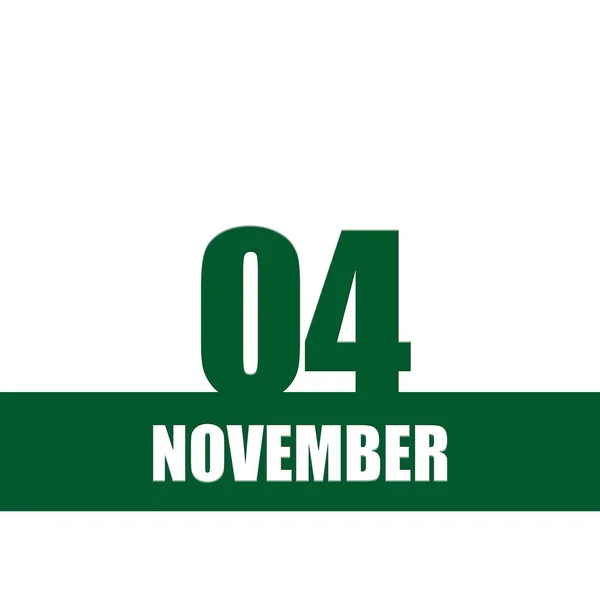 Noviembre Día Del Mes Fecha Del Calendario Números Verdes Franja —  Fotos de Stock