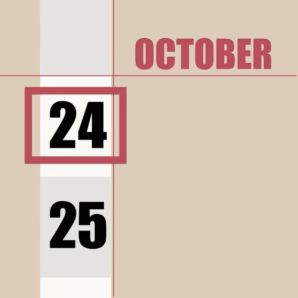 Octubre Días Del Mes Fecha Del Calendario Fondo Beige Con — Foto de Stock