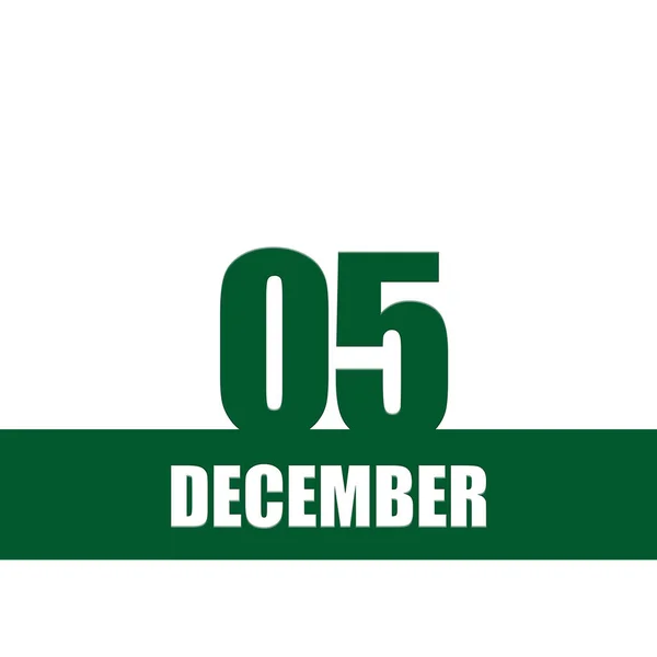 Diciembre Día Del Mes Fecha Del Calendario Números Verdes Franja — Foto de Stock