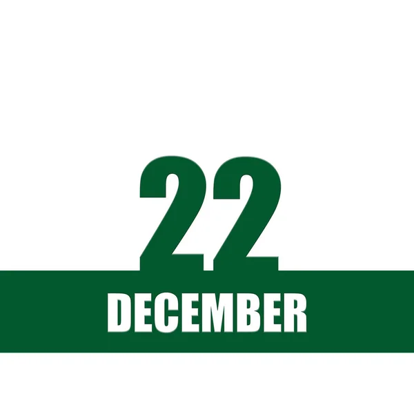 Декабря День Месяца Дата Календаря Зеленые Номера Полоса Белым Текстом — стоковое фото