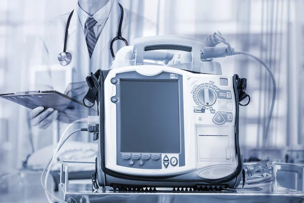 Mobiele Hart Defibrillator Eenheid Noodsituatieruimte — Stockfoto