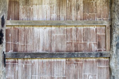 Eski bambu duvar örgü