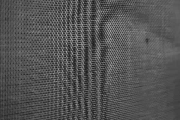 Mosquito draad netto scherm textuur in het venster met wazig mug — Stockfoto