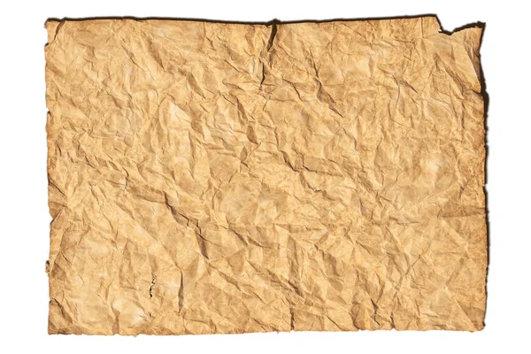 Hoja de fondo de textura de papel arrugado marrón viejo de papel, las texturas de papel son perfectas para su telón de fondo de papel creativo. — Foto de Stock