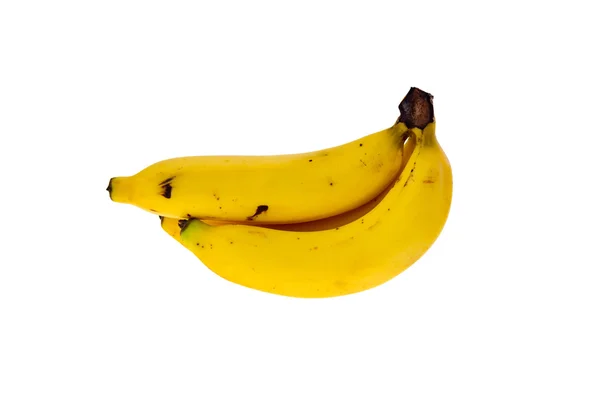 Banana única no fundo branco — Fotografia de Stock