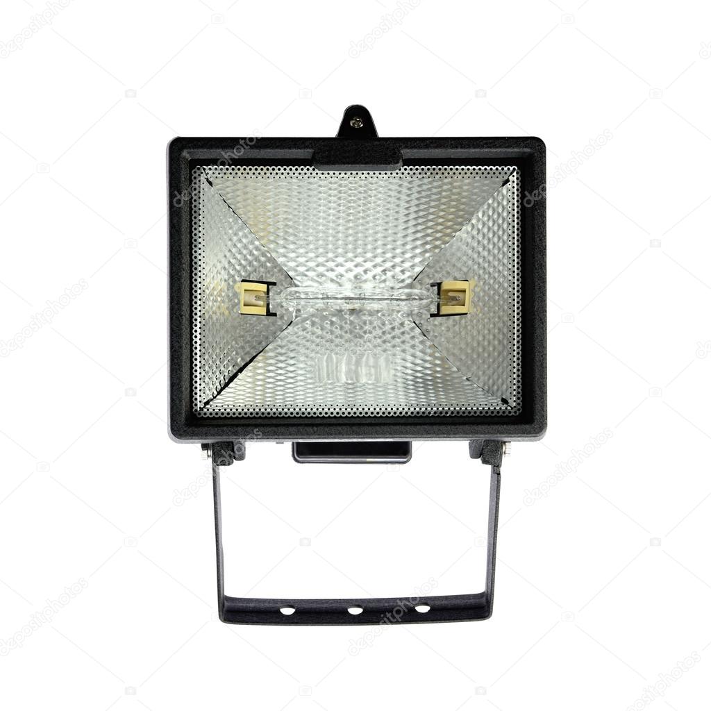 halogen floodlight isolated on white