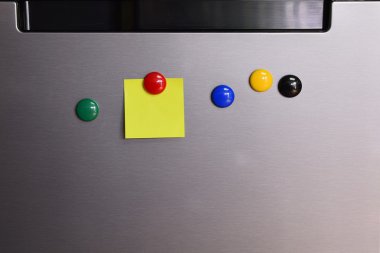 Blank Post it Note With  On The refrigerator