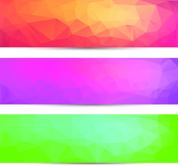 Abstract multicolor polygonal mosaic backgrounds collection — Zdjęcie stockowe