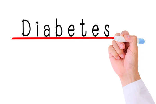 Arzt Handschrift Diabetes — Stockfoto