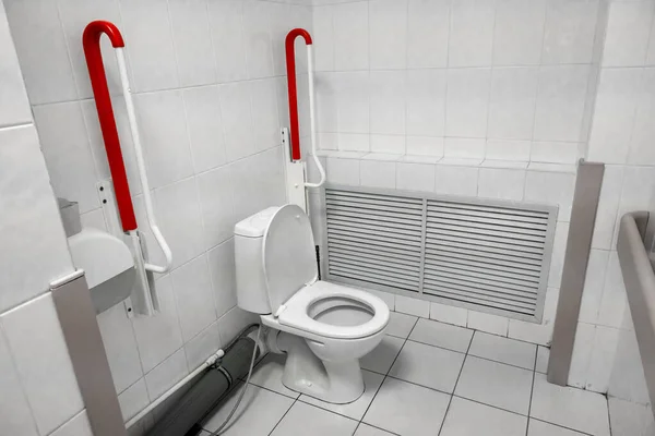 Public Restroom Disabled Handicapped People Special Equipment — Stock Photo, Image