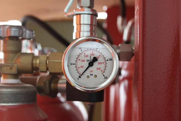 Pressure gauge on a gas tank — Stock Photo, Image