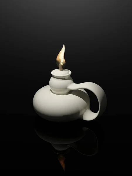Yağ lambası, 3D model..