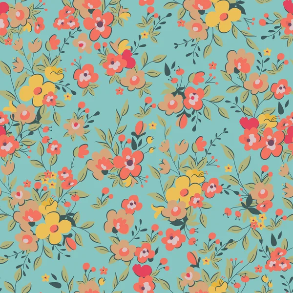 Seamless flower pattern. Vector illustration — Stock Vector