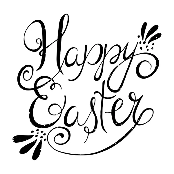 Happy Easter. Easter Background. Hand Lettering — Stock Vector