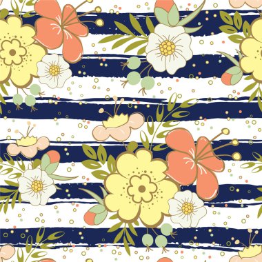 Kusursuz eski çiçek arkaplanı