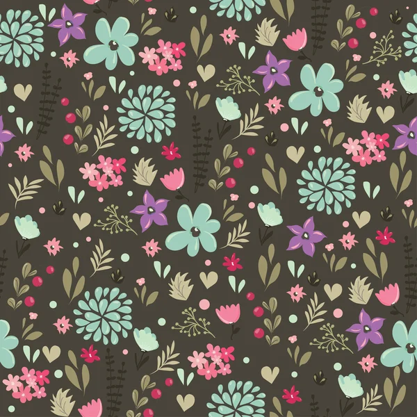 Seamless vintage floral background — Stock Vector