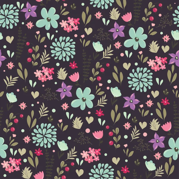 Seamless vintage floral background — Stock Vector