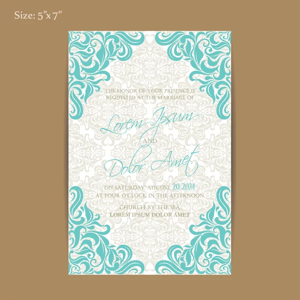 Invitation de mariage ou carte d'annonce — Image vectorielle