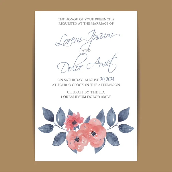 Tarjeta de invitación de boda o anuncio — Vector de stock