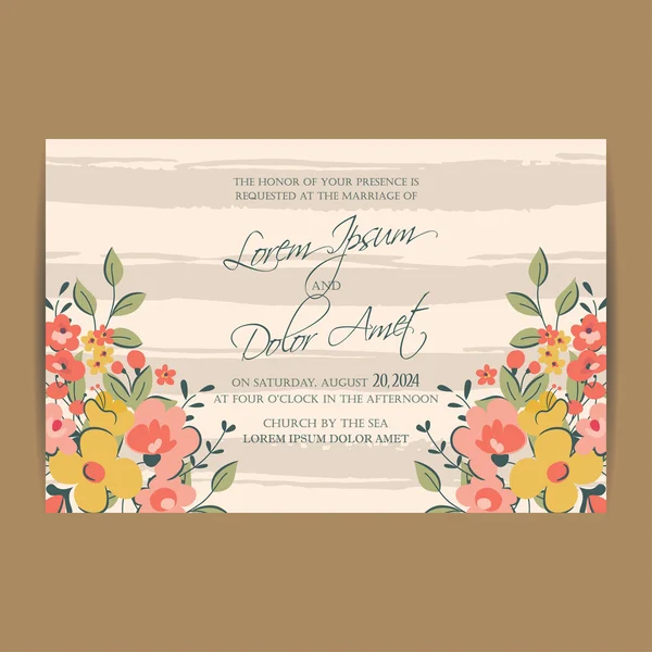 Wedding invitation or announcement card Stock Vector Image by ©ARNICA83