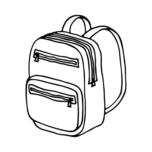 Školní taška izolovaná — Stockový vektor
