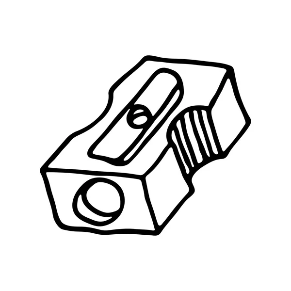 Potlood slijper pictogram. Geschetst — Stockvector