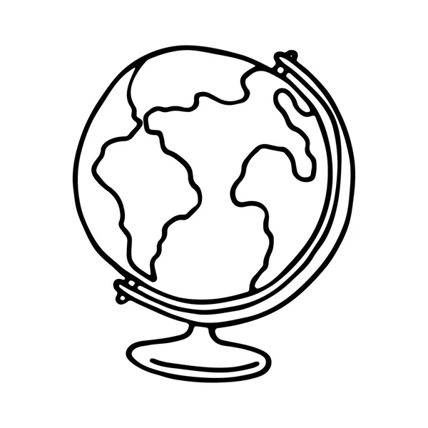 Globe icon. Outlined — Stock Vector