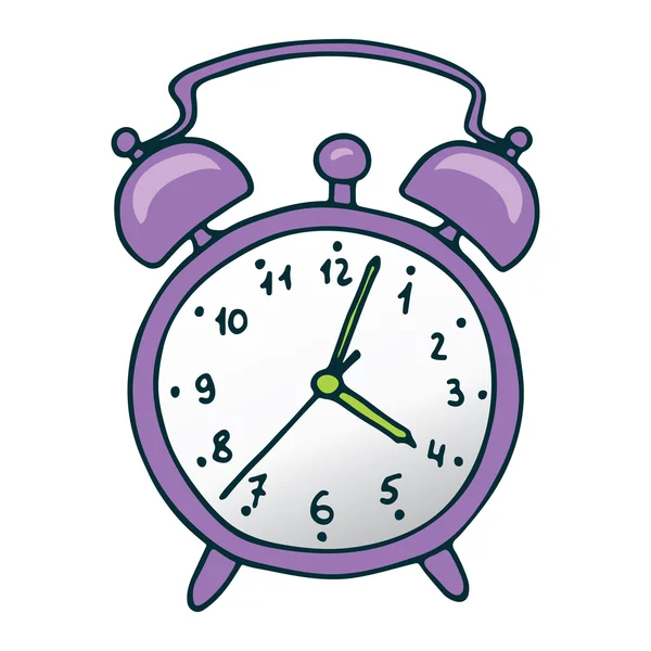 Reloj despertador de dibujos animados — Vector de stock