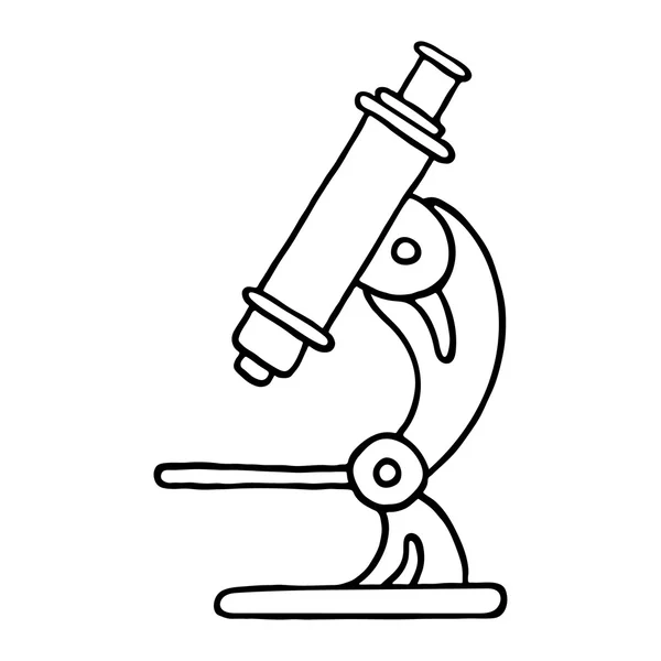 Ikona mikroskop. Nastínil — Stockový vektor