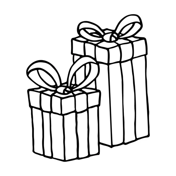 Icono de caja de regalo sobre un fondo blanco — Vector de stock