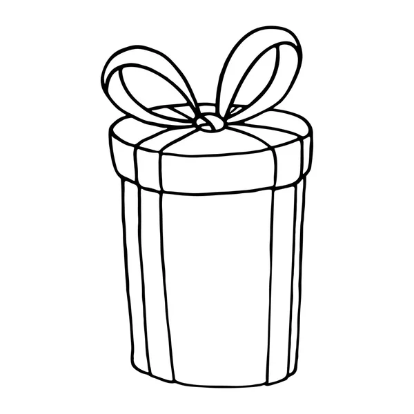 Icono de caja de regalo sobre un fondo blanco — Vector de stock