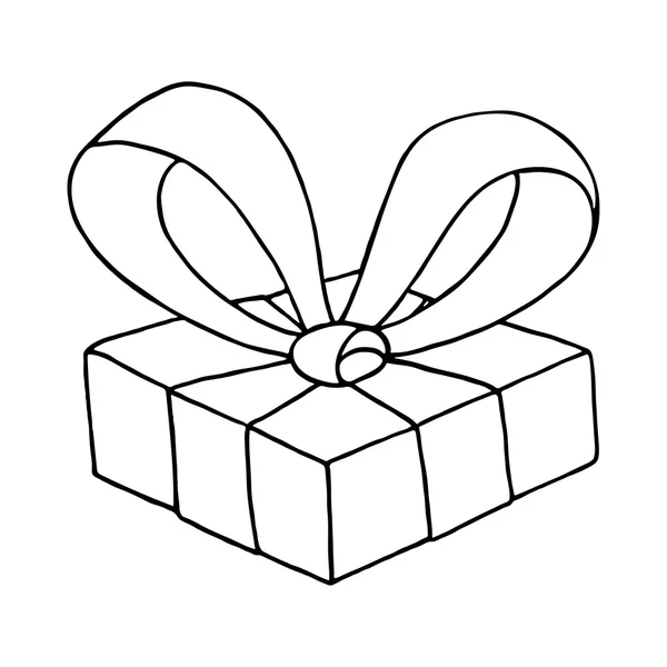 Icono de caja de regalo sobre un fondo blanco — Vector de stock