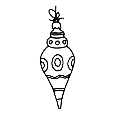 Beyaz arka plan üzerinde Noel topları. Vektör çizim