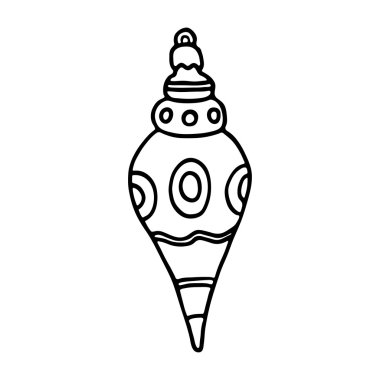 Beyaz arka plan üzerinde Noel topları. Vektör çizim